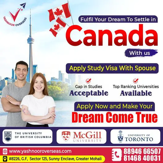 Canada study visa consultant in mohali
