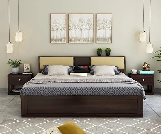 Best sheesham wood queen size bed in 2023