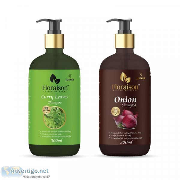 Floraison ayurvedic curry leaves plus onion shampoo combo 300ml