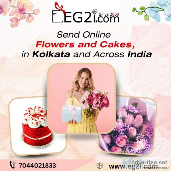 Send online flowers and cakes, in kolkata, india