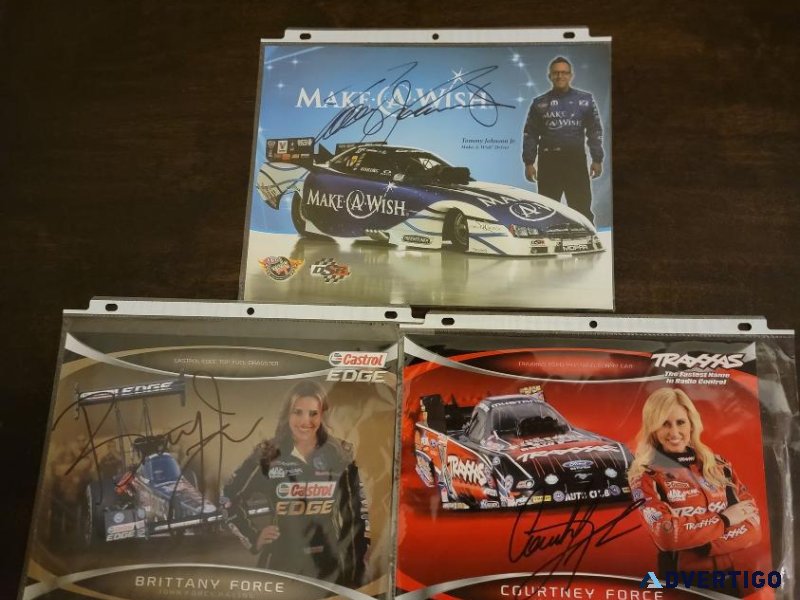 NHRA Force and Johnson Autographed Photographs