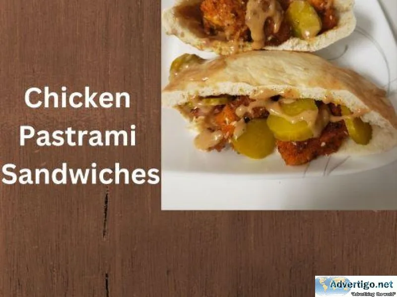 Chicken pastrami sandwiches
