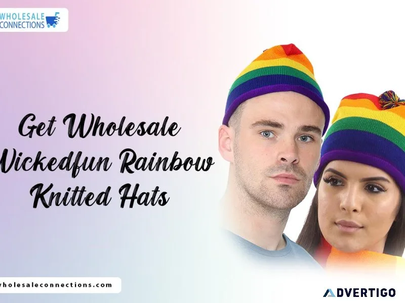 Get Wholesale Wickedfun Rainbow Knitted Hats
