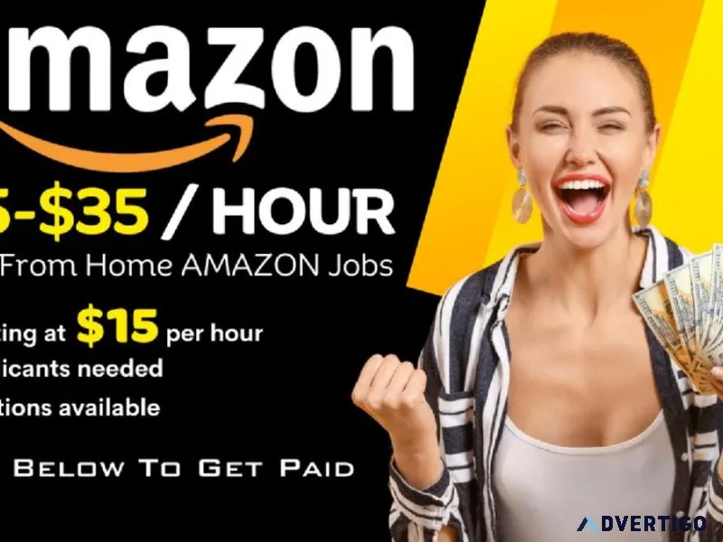 Amazon Work From Home and Earn 40- 60 Per Hour