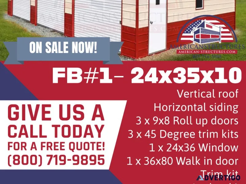 FB1 - 24x35x10 3 car garage