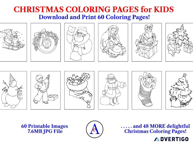 CHRISTMAS COLORING PAGES for KIDS
