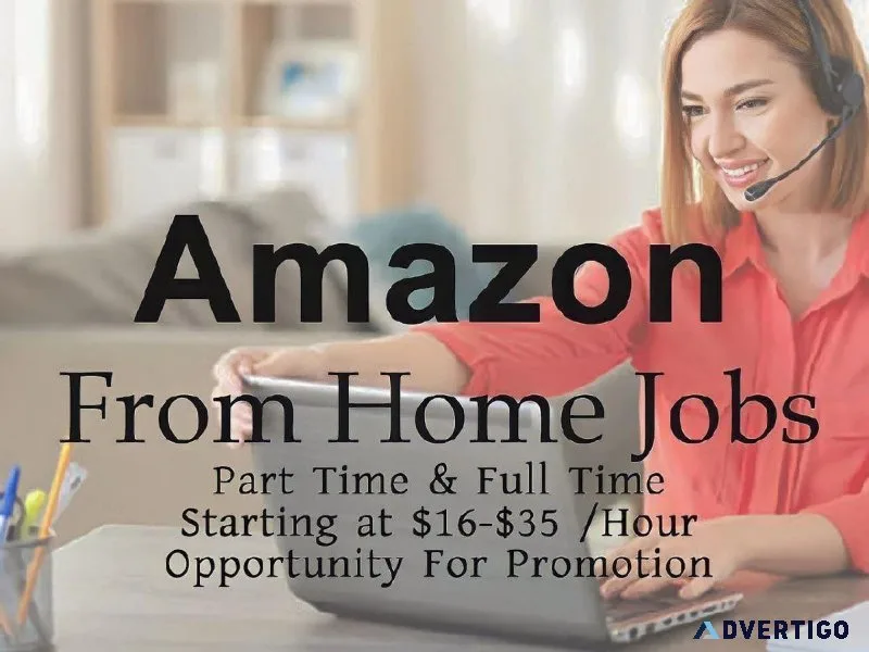 Amazon Work From Home Jobs Part time and Full time