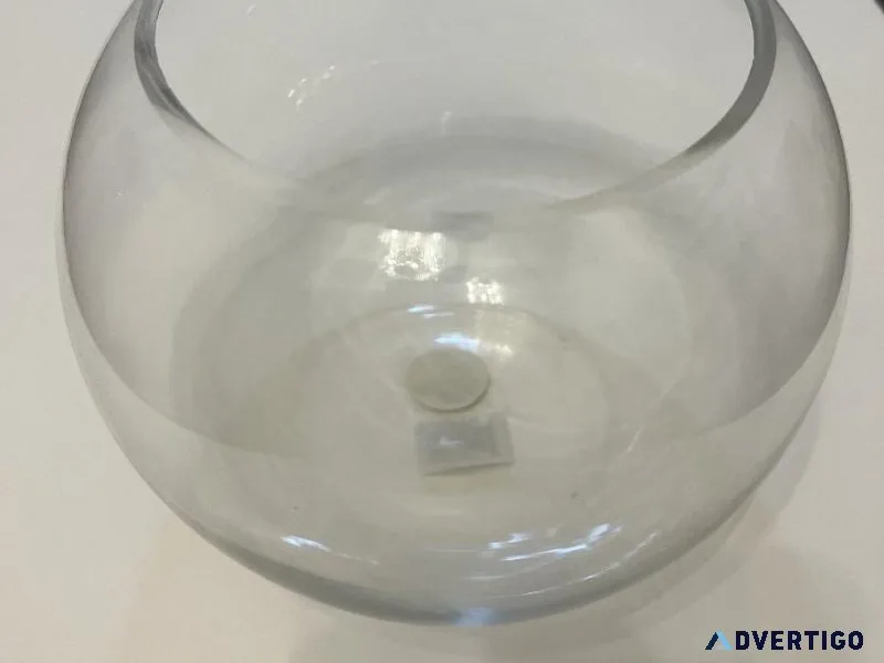 6.5&quot Clear Glass Bubble Bowl