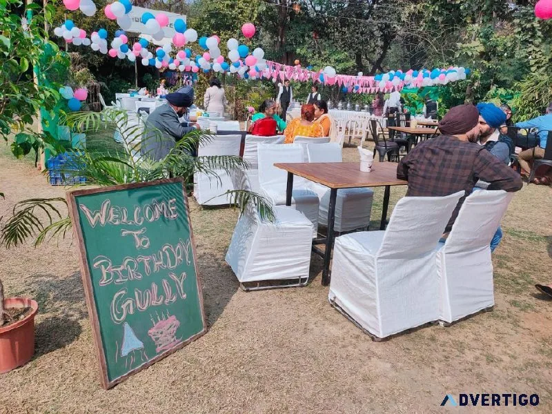 Book Outdoor Birthday Party Venues  Best Garden Cafe in Gurgaon