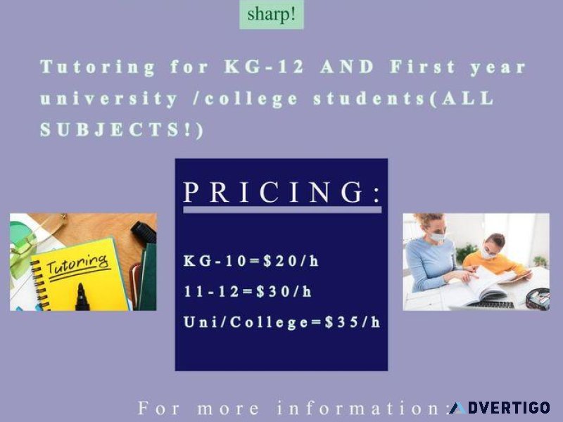 Tutoring for Students of All Ages (Cheap Prices)