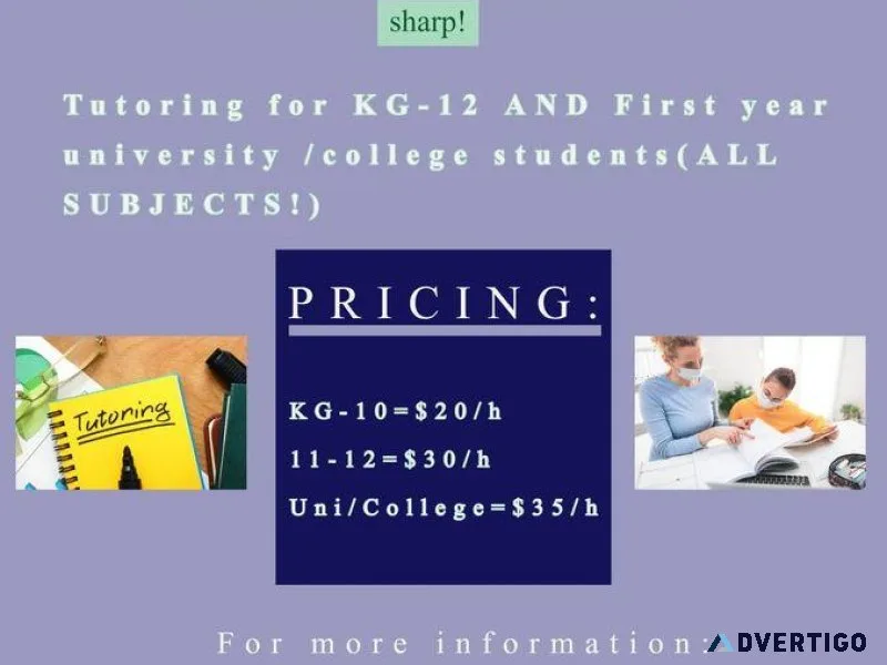 Tutoring for Students of All Ages (Cheap Prices)