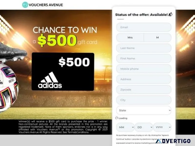 A 500 gift card Adidas