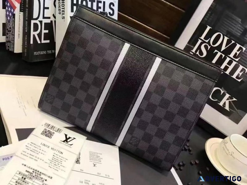 Elegant Briefcase With Louis Vuitton Checks