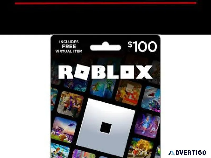 Enter for a 100 Roblox Game Card