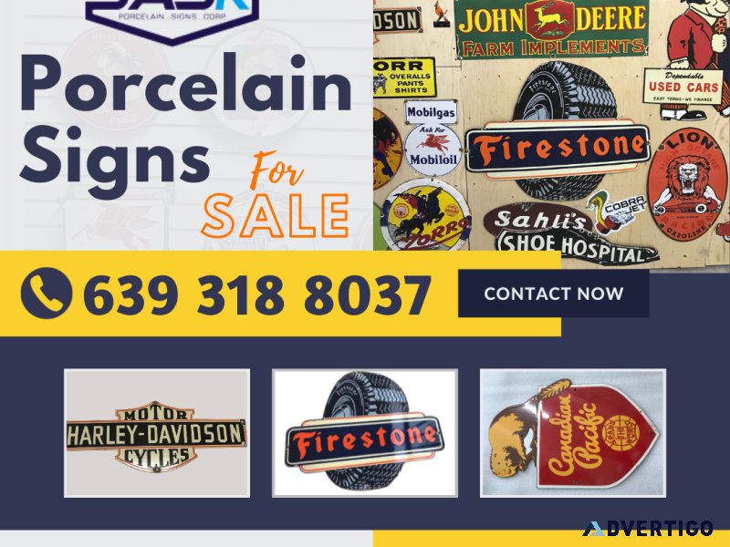 Porcelain Signs for sale in Saskatoon