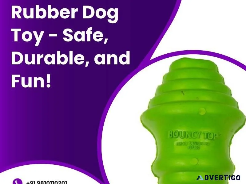 Natural Rubber Dog Toy - Safe Durable and Fun