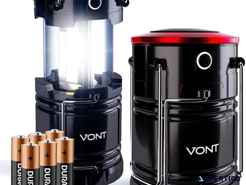 4 Pack Led Camping Lanterns Red New In Box