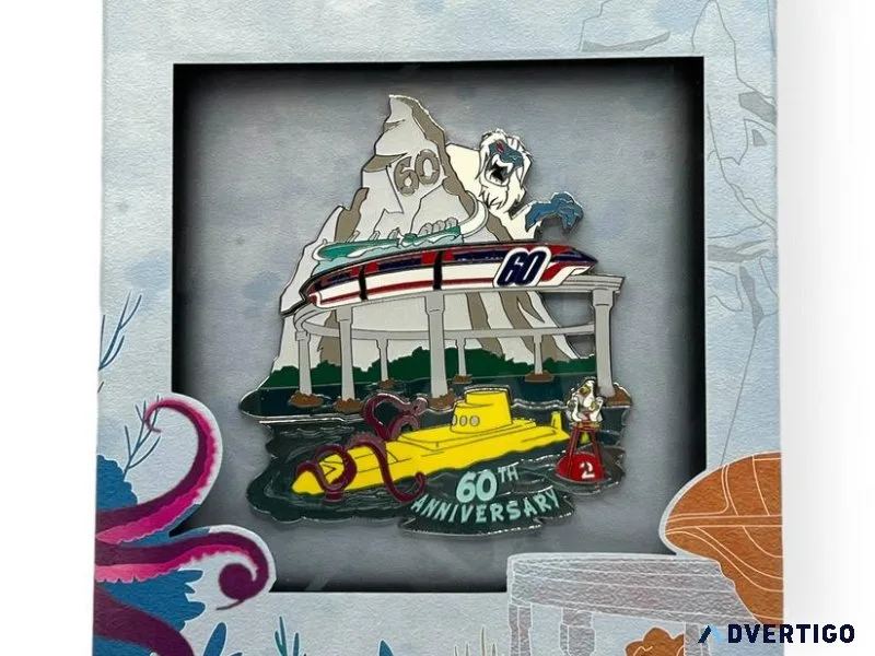 Rare Jumbo Pin WDI 60th Anniversary Edition &ndash Fryguy Pins