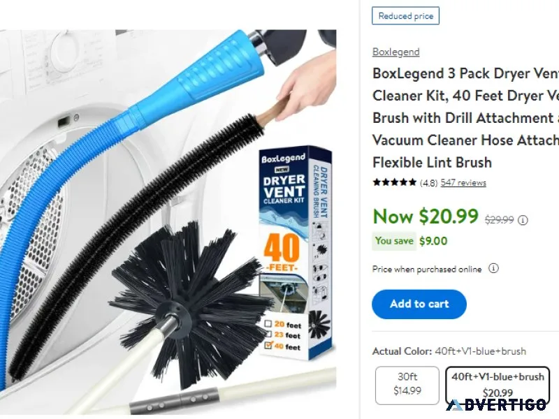 3 Pack Dryer Vent Cleaner Kit