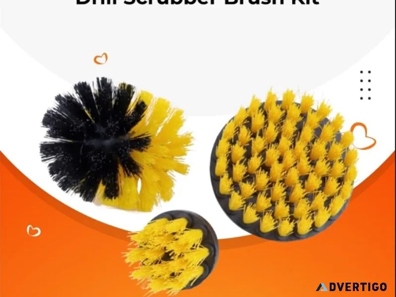 Drill scrubber brush kit