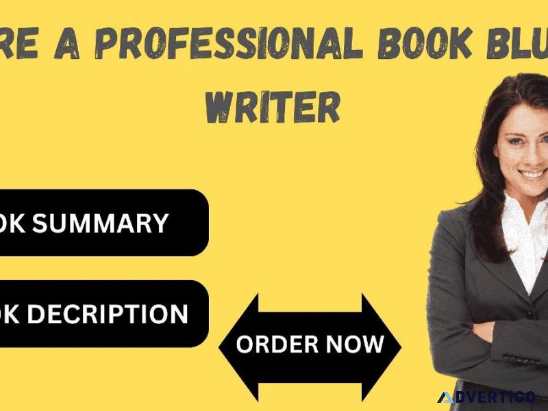 I will write an engaging book description or book blurb for you