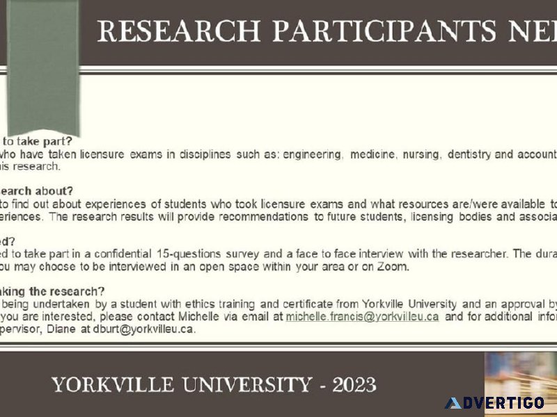 Research Participants Needed