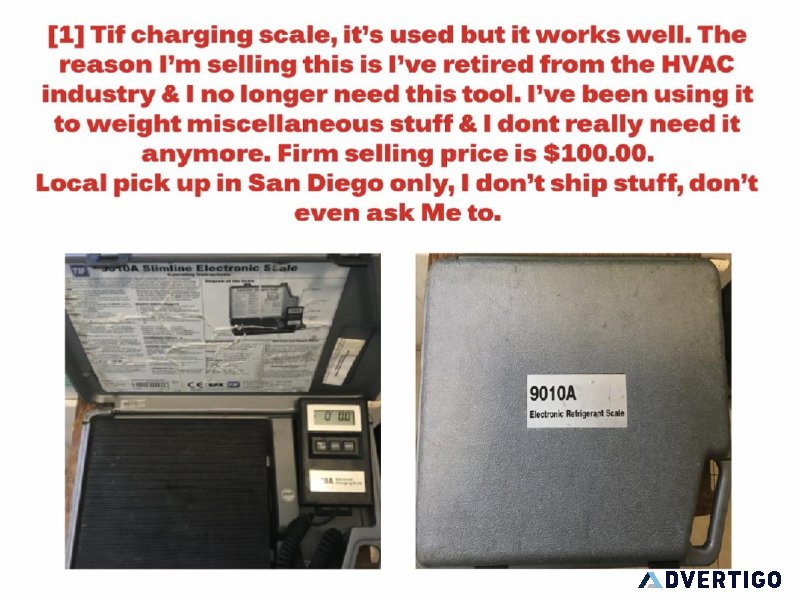 Refrigerant charging scale