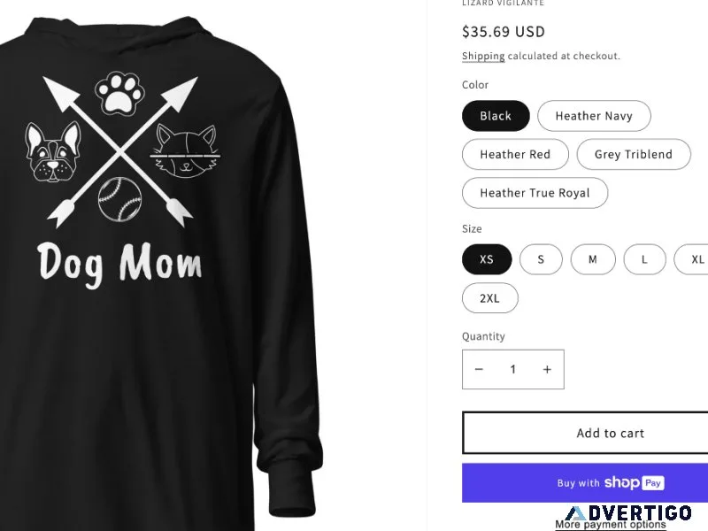 Brand New DOG MOM Hooded Long Sleeve TEE - New Design
