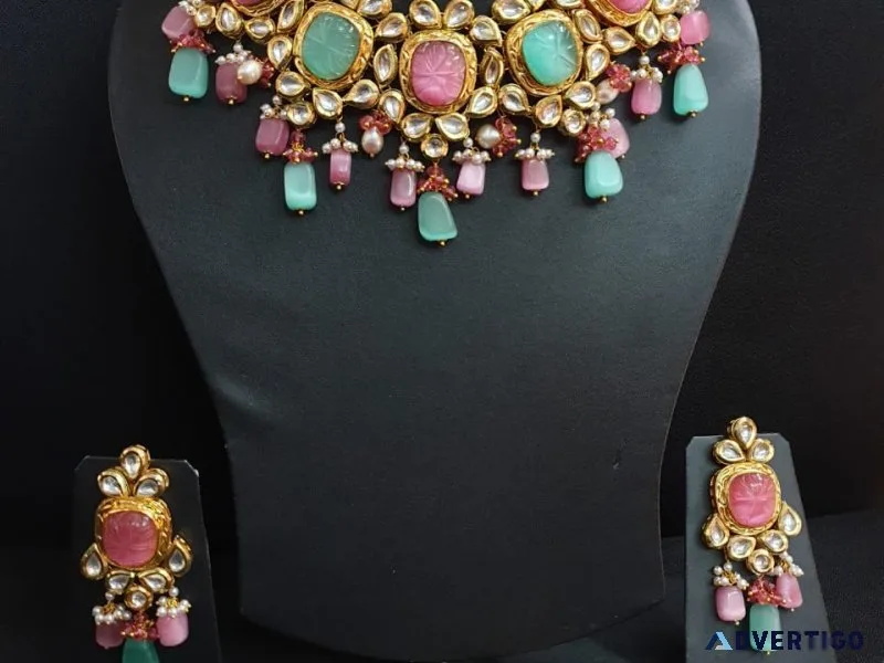 Buy kundan necklace set online