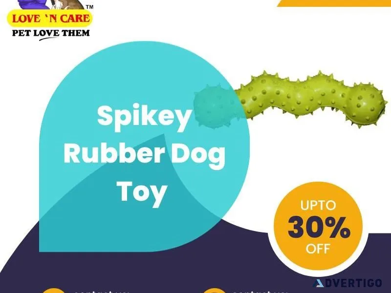 Get Spikey Rubber Dog Toy Online  Call 91 9810110201