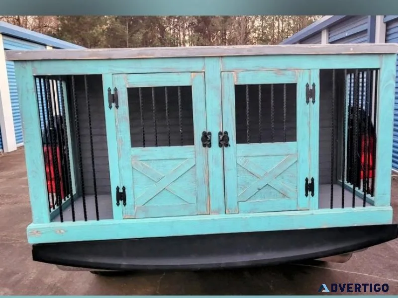 Custom double dog crate