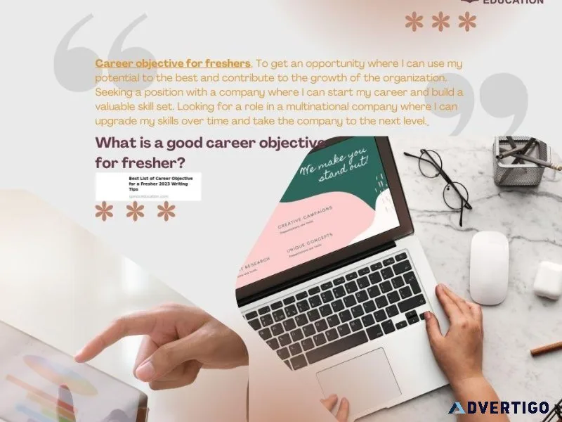 What is a good career objective for fresher