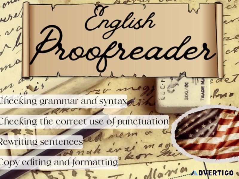 Editing andor proofreading