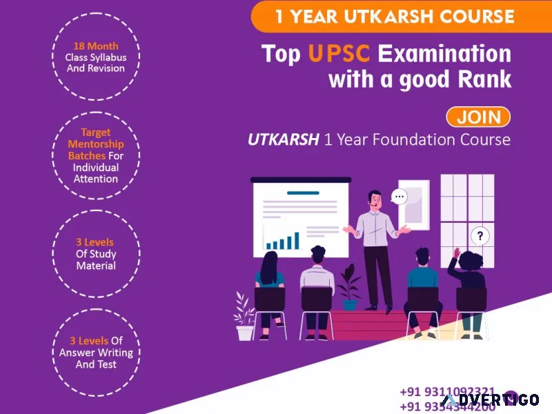 Core concepts about 1-year foundation course for upsc