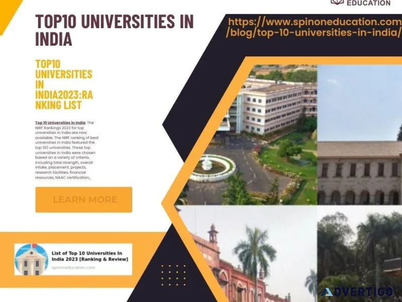 Top 10 Universities in India 2023 Ranking List  