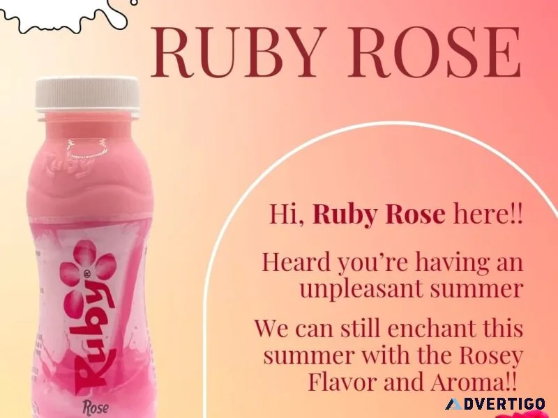 Ruby food offers best refreshing drinks rose milk