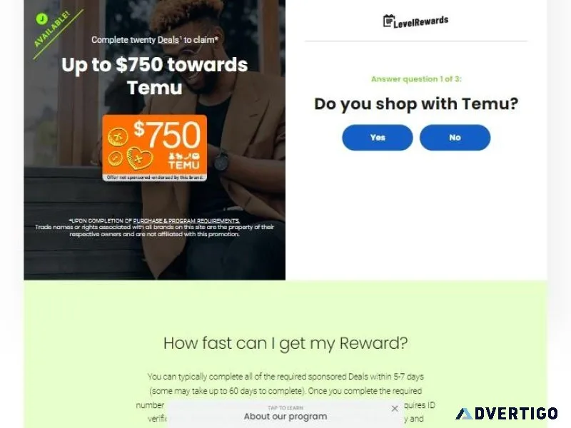 Get 750 to Spend at Temu This Week For Free