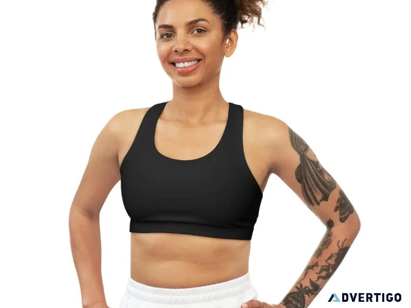 Black Seamless Bra