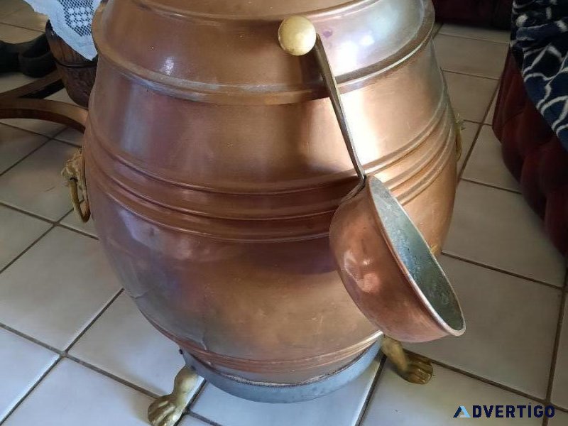 Antique copper water container