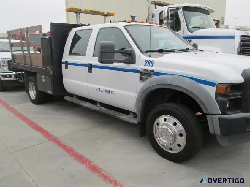 2009 FORD F450 CREW CAB FLATBED TRUCK 28102234