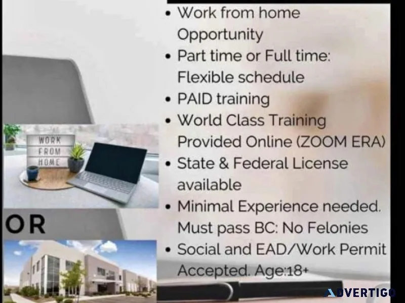 Work from the comfort of your home