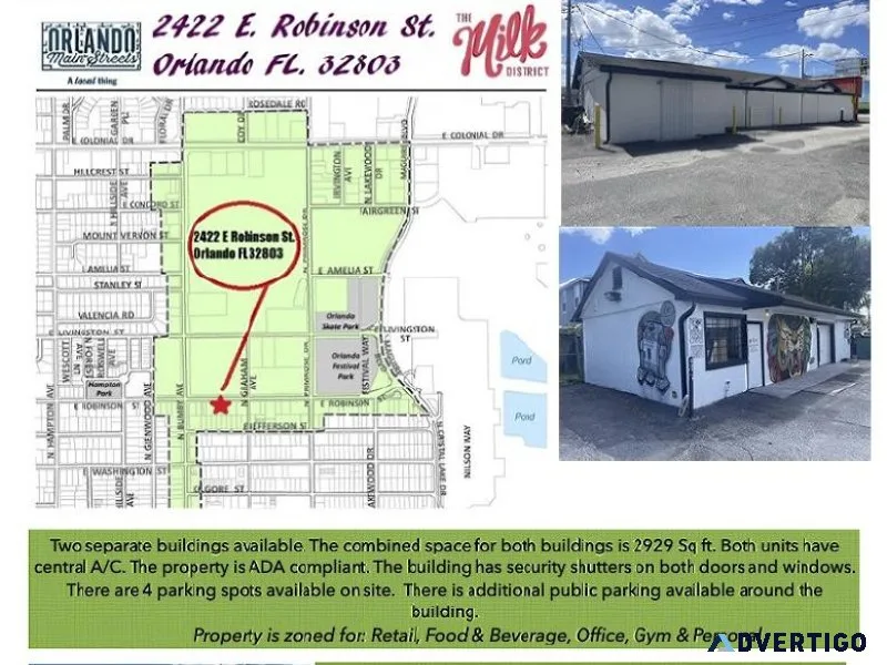 Retail Property For Lease Orlando Milk District 