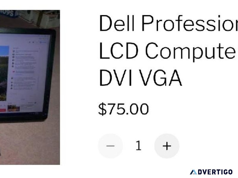 Dell Professional 22 LCD Computer Monitor DVI VGA 75.00