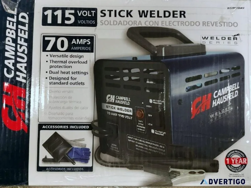 Campbell Hausfeld Stick Welder NEW In Opened Box 50amp and 70amp