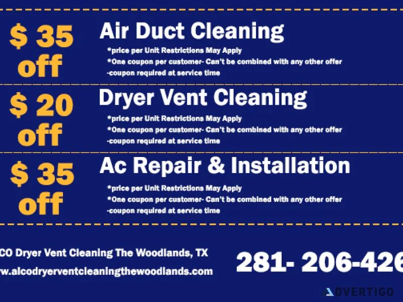 Alco Dryer Vent Cleaning The Woodlands TX