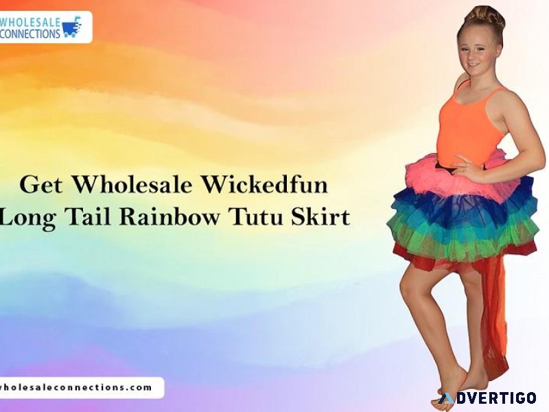 Get Wholesale Wickedfun Long Tail Rainbow Tutu Skirt