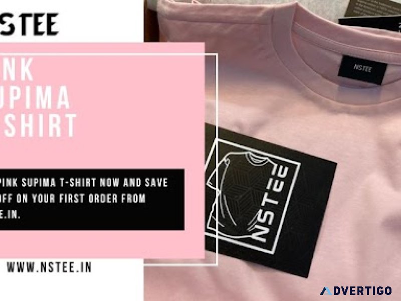 Pink 100% supima t shirt | pink supima t shirt
