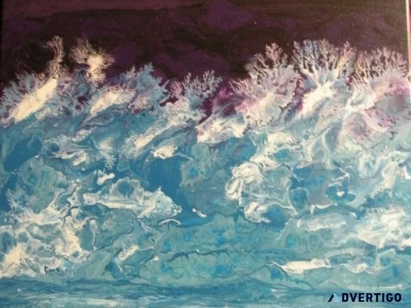 &quotAngry Wave Coming&quot acrylic painting