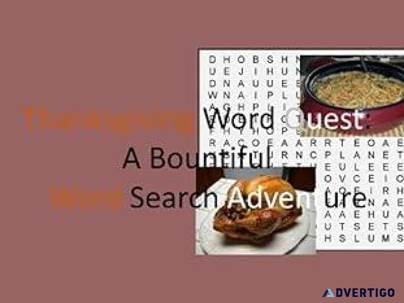 Thanksgiving Word Quest A Bountiful Word Search Adventure