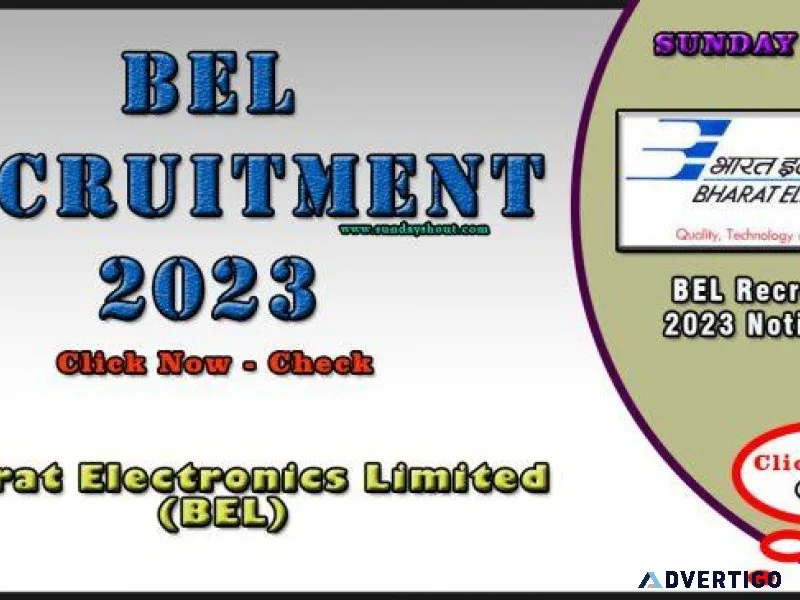 BEL Recruitment 2023 Notification  Now Check Application Form